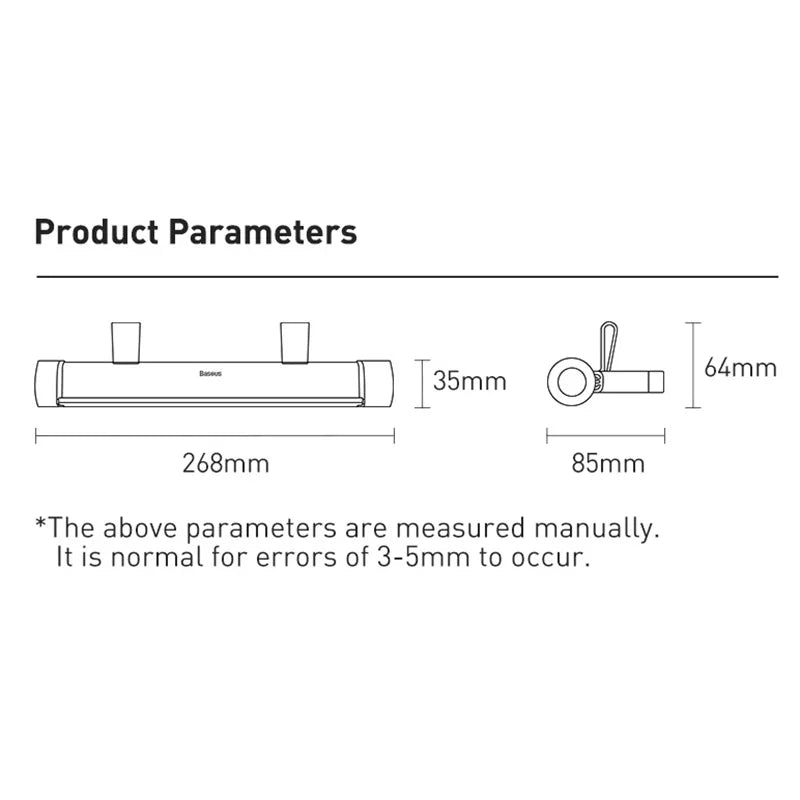 Hanging Car Trash Organizer with Bags Compact Clipping Car Organizer Trash Pocket Container for Headrest Rod Back Pocket BIN