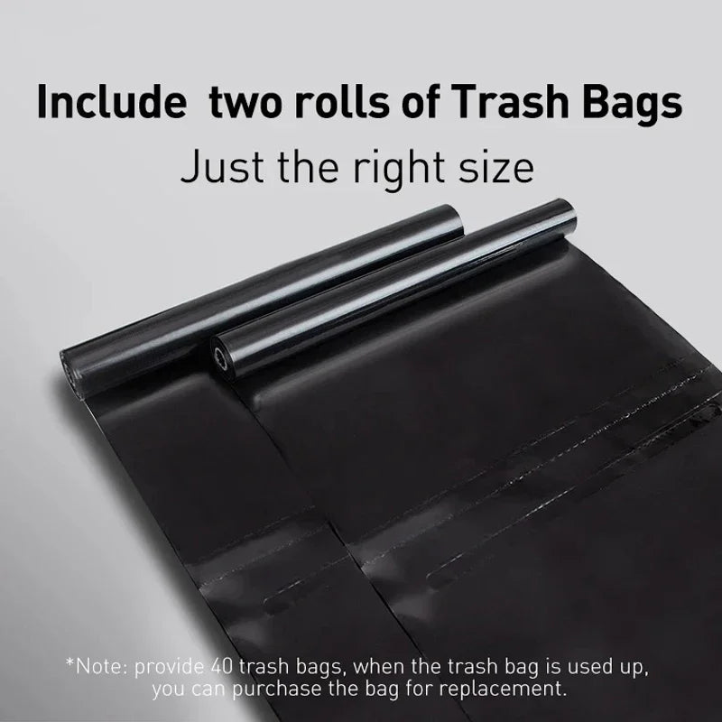 Hanging Car Trash Organizer with Bags Compact Clipping Car Organizer Trash Pocket Container for Headrest Rod Back Pocket BIN